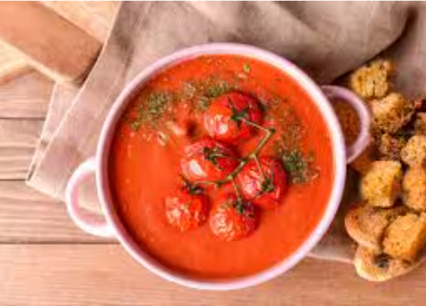 CREMA DE ROSII TOSCANA , SERVITA CU CRUTOANE GATITE IN CASA 3L