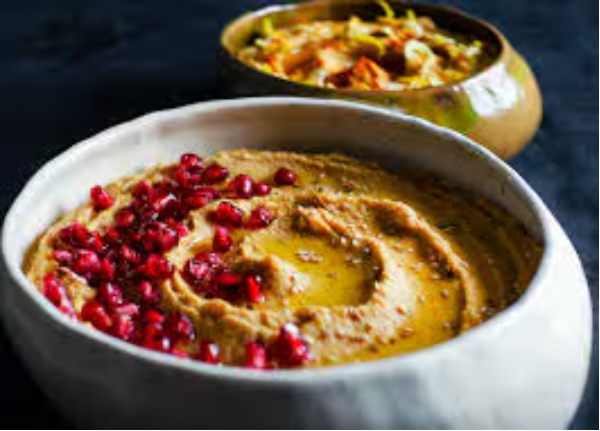 HUMUS FACUT IN CASA CU PASTA DE TRUFE SI SAMBURI DE RODIE 600 GR